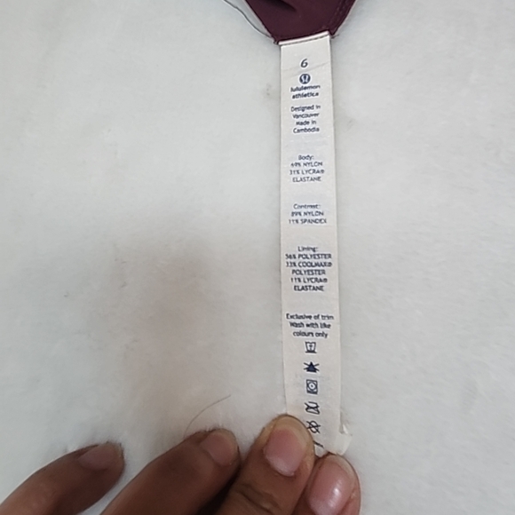 Lululemon athketica Train Times Crop 17" Leggings Burgundy - Picture 6 of 9